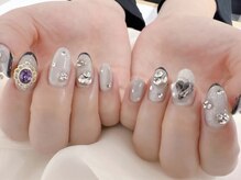 ツインズ ネイル(Twins Nail)/黒スキニーフレンチ