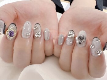 ツインズ ネイル(Twins Nail)/黒スキニーフレンチ