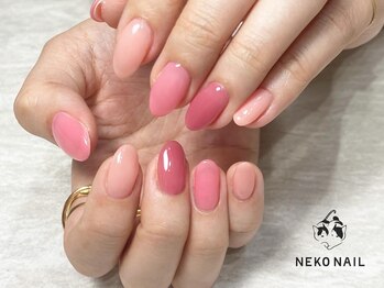 ネコ ネイル(NEKO NAIL)/ちぐはぐワンカラー