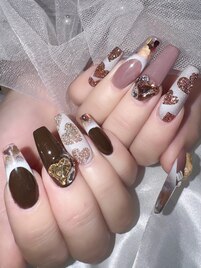 バレンタインネイル