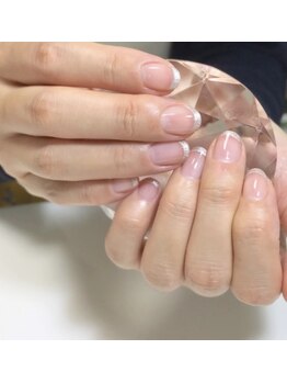 ラメフレンチネイル