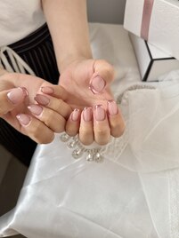 ミラー×フレンチネイル¥7500