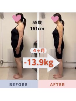 ナチュールフィット 宝塚店(Natur Fit)/161cm 55歳 -13.9kg達成!