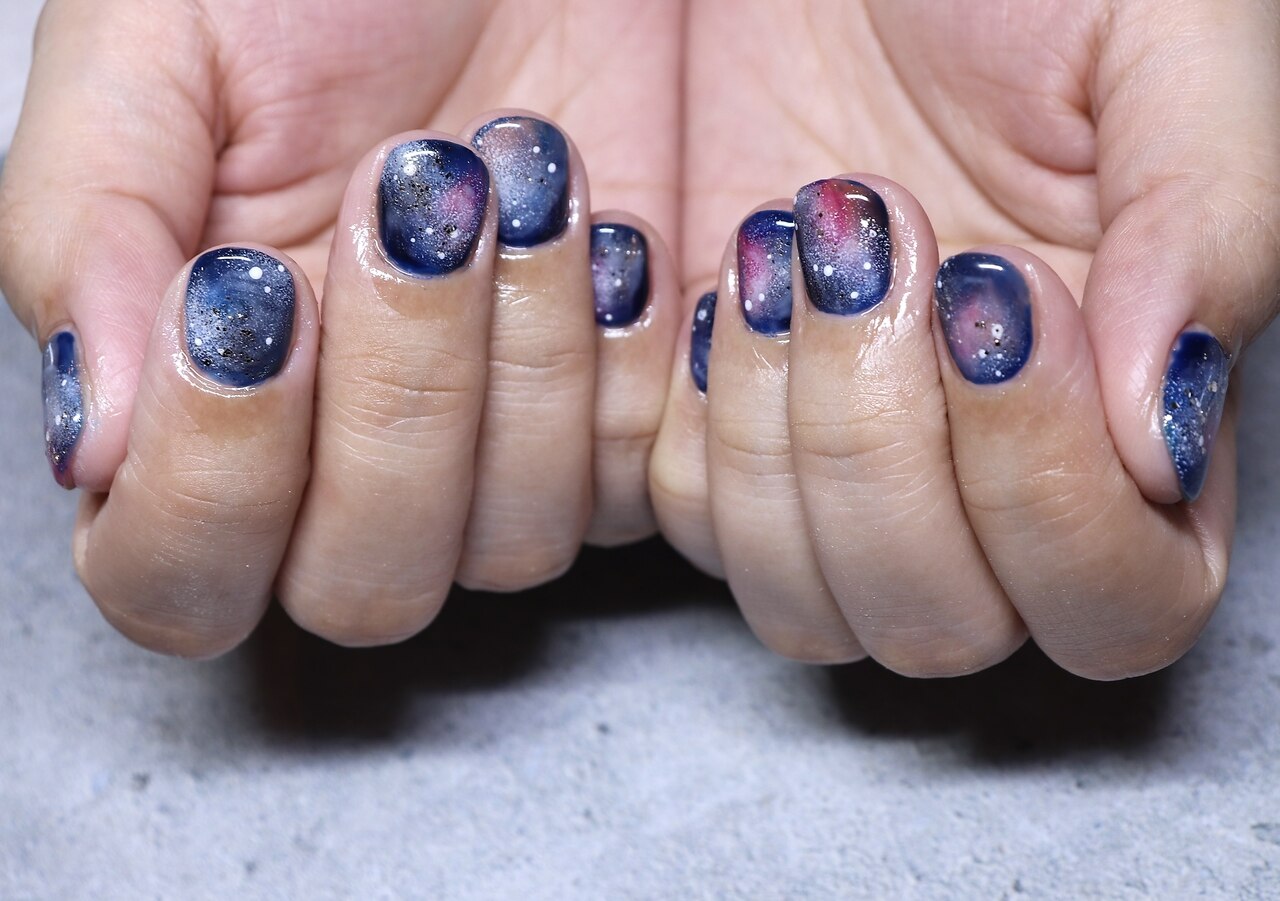 2025年-2026年冬トレンド】ギャラクシーのネイルデザイン集｜人気順