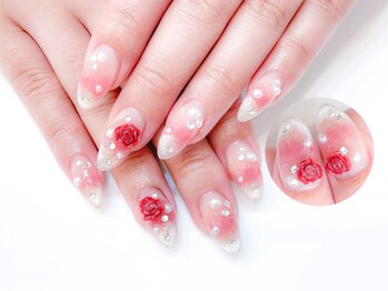 ネイルコレクション ピンク(Nail Collection Pink)/長さだしジェル☆チーク:薔薇