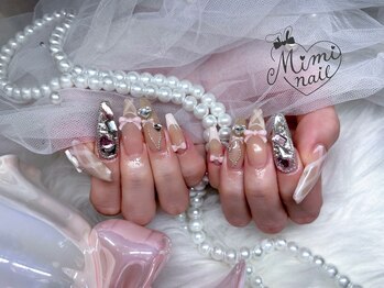 ミミネイル(Mimi nail)/チェック×リボン
