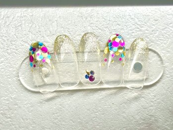 ミリミリネイル(MILI mili nail)/ポップなホロ・ラメグラ