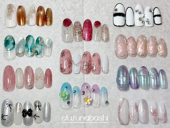 エル 船橋店(elu)の写真/【お気に入りがきっと見つかる♪】シンプル～デザインアートまで種類豊富にご用意！◇定額コース¥5480～