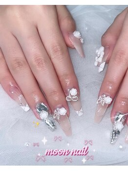 ムーンネイル(Moonnail)/リボンワンホンネイル