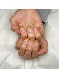 ブラウングラデーションネイル