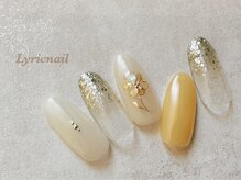 リリックネイル 本八幡店(LyricNail)/シェル×ミラーのお花がカワイイ