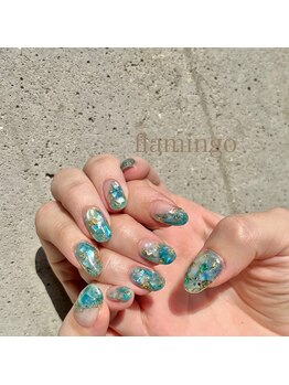 フラミンゴ(flamingo)/シェルネイル