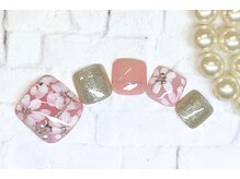 アルセア 上野御徒町店(Alcea)/春ネイル　フラワー　手描き