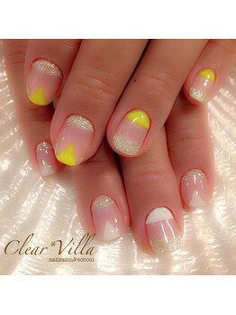 ネイルサロンクリアヴィラ(nail salon clear villa)/ネオン×シルバー