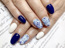 ラヴィアスプラス(LAVIAS+)/【ジェル】ワンカラ＋アート4本