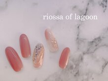 リオッサ オブ ラグーン(RIOSSA of Lagoon)/ミラーネイル×ラメ