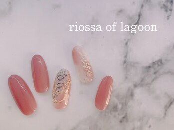リオッサ オブ ラグーン(RIOSSA of Lagoon)/ミラーネイル×ラメ