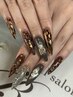 【チップ長さ出し+ジェル】持ち込み◎150分10本アート＆パーツ付け放題¥13500