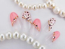 ティアリーネイル コレットマーレ店(Tiary Nail)/ヒョウ柄斜めフレンチ