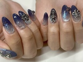ネイビーグラデ×オーロラマグ