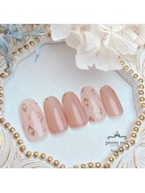 ピオニーネイル(peony nail)/甘辛レオパード