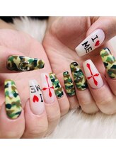 ネイルゼロワン 神戸(NAIL01)/迷彩秋ネイル