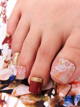 カラーズ 浜松店(colors)/ボタニカルフラワーネイル♪