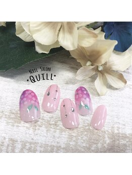 ネイルサロン クイル(QUILL)/6月あじさい★1