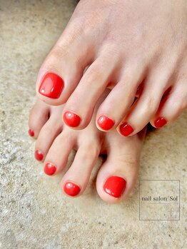 ネイルサロン ソル(Sol)/間違いのないRedネイル!!