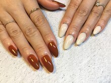 ラウト デコレーションアンドネイルサロン(Lauto Decoration&Nail Salon)/ブラウン＆メタリックライン