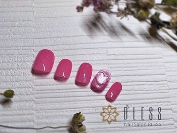ネイルアンドアイラッシュ ブレス エスパル山形本店(BLESS)/かわいいの鉄板☆ハートネイル