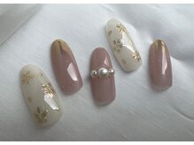 スピードネイル アンド アイ 宮交シティ店/#163【お花×ミラー】