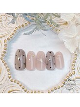 ピオニーネイル(peony nail)/ハートドット＆リボン