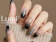 ルミネイル 池袋東口サンシャイン店(Lumi Nail)/夜霧に溶ける金粉グラデ1