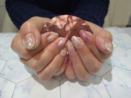 【ジェル】桜ネイル