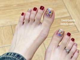 【FOOT】ワンカラー＆ラメ