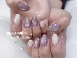 マグネット×ミラーネイル