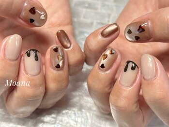 バレンタインネイル