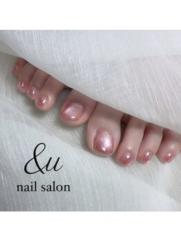 アンドユーネイル(&u nail)の写真/【足元から美しく】サンダルの季節も、ふとした瞬間も自信が持てる♪大人可愛いフットデザインをご提案◎