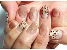 心の郷/レオパード×ラメネイル