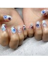お花nail  ホログラム