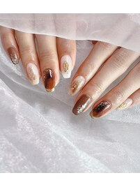 ニュアンス秋ネイル