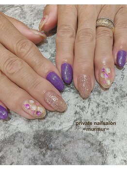 プライベート ネイルサロン マーマ(murmur)/パープルネイル