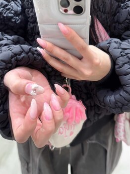 いちごみるくネイル