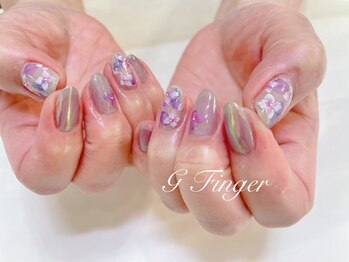 ジーフィンガー 大井町店(G Finger)/紫陽花♪梅雨ネイル