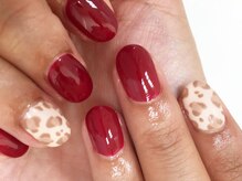 アイラッシュアンドネイル専門店 クラル(CURAR)/ヒョウ柄ネイル￥7980