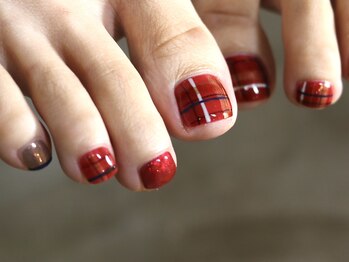 グレースネイルファクトリー(grace'nail factory)/チェックネイル/秋ネイル