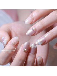 ミラーネイルで成人式ネイル☆