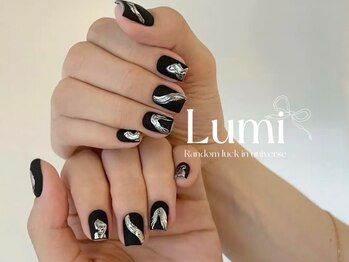 ルミネイル 池袋東口サンシャイン店(Lumi Nail)/銀線が踊る漆黒モード1