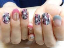 アミュリー ネイル アトリエ(Amury nail atelier)/ツイード ニュアンス ピンク